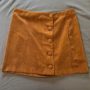 Wild Honey Corduroy Skirt, Size Medium, Light Brown
